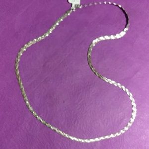 NWT! STERLING/ {3- STRAND} BRAIDED 18" CHAIN. (R-9)